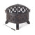 Rustic Brushed Black And Bronze Steel Wood Burning Fire Pit (416241)