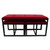 Modern Black And Red Metal Three Piece Bench Set (469319)