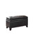 Deep Brown Double Cushion Faux Leather Storage Bench (469347)