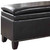 Deep Brown Double Cushion Faux Leather Storage Bench (469347)