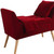 Deep Red Modern Flair Storage Bench With Pillow And Blanket (469350)