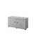 Light Gray Linen Look Double Door Shoe Storage Bench (469432)