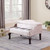 Silver Velour Baby Grand Piano Storage Bench (469437)