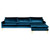 Anders Sectional - Midnight Blue/Gold (HGSC485)