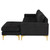 Colyn Sectional - Coal/Gold (HGSC682)