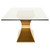 Praetorian Dining Table - Gold/Glass (HGSX225)