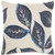 Floral Handcrafted Navy Accent Throw Pillow (386330)