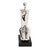 Modern Silver And Black Ustrasana Yoga Sculpture (401223)