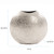 14" Hammered Silver Disc Shape Decorative Vase (401233)