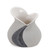 Modern Organic Two Tone Gray Speckle Low Ceramic Vase (401234)