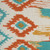Aqua Orange Ikat Pattern Throw Pillow (403251)