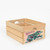 12" Organic Vintage Style Christmas Holly Natural Wood Crate (406747)