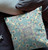 16" Blue Lavender Wreath Indoor Outdoor Zippered Throw Pillow (411265)