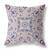 18" Lavender Blue Wreath Indoor Outdoor Zippered Throw Pillow (411276)