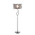 Silver Metal Floral Floor Lamp With Crystal Accents (431807)