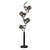 Contemporary Black Glass Floral Table Lamp (431814)