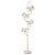 Contemporary White Glass Floral Table Lamp (431815)