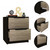Black Open Compartment Two Drawer Nightstand (453291)
