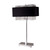 Bling Glam Black And Faux Crystal Rectangular Table Lamp (468419)