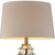Golden Hue Glass Table Lamp With Cream Fabric Shade (468679)