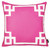 18"X18"Pink And White Geometric Decorative Throw Pillow Cover (355322)