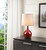 Minimalist Burgundy Table Lamp With Touch Switch (468788)