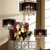 Contempo Silver Ceiling Lamp With Black Shade And Crystal Accents (468876)