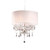 Glam Silver Crystals And White Shade Chandelier (468887)