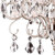 Glam Silver Crystals And White Shade Chandelier (468887)