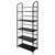 Black Five Shelf Metal Standing Book Shelf (469090)