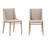 Set Of Two Beige Brass Contemporary Dining Chairs (472258)