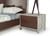 Modern Dark Walnut And Concrete Nightstand With Two Drawers (473011)