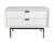 White Matte Contemporary Nightstand With Two Drawers (473018)