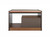 Modern Walnut Nightstand With Drawer Box And Shelf (473023)