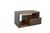 Modern Walnut Nightstand With Drawer Box And Shelf (473023)