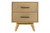 Natural Light Mocha Contemporary Nightstand With Two Drawers (473036)