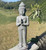 35" Grey Standing Budha Indoor Outdoor Statue (473213)