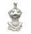 20" White Yoga Frog Indoor Outdoor Statue (473217)