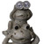 20" Two Tan Curiuos Solar Eye Frogs Outdoor Statue (473234)