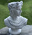20" White Male Head Planter Indoor Outdoor Statue (473239)