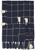 Navy And White Stitched Square Pattern Cotton Throw Blanket (386608)