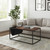 Modern Geo Black And Walnut Sofa Table With Magazine Holder (400722)