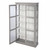 Gray Cornice Molding Double Door Curio Cabinet (401666)