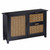 Black And Cane Bamboo Accent Storage Cabinet (401675)