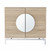 Contemporary Mirrored Circle Double Door Bar Cabinet (401695)