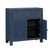 Navy And Brass Nailhead Accent Storage Cabinet (401702)