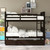 Modern Espresso Full Over Full Bunk Bed With Two Drawers (404041)