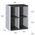 Modern Dark Gray And White Four Cube Storage Bookshelf (404137)