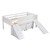 White Twin Size Low Slide Loft Bed With Storage Boxes (404209)