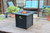 30" Black Square Slat Top Fire Pit Table With Lid (410563)